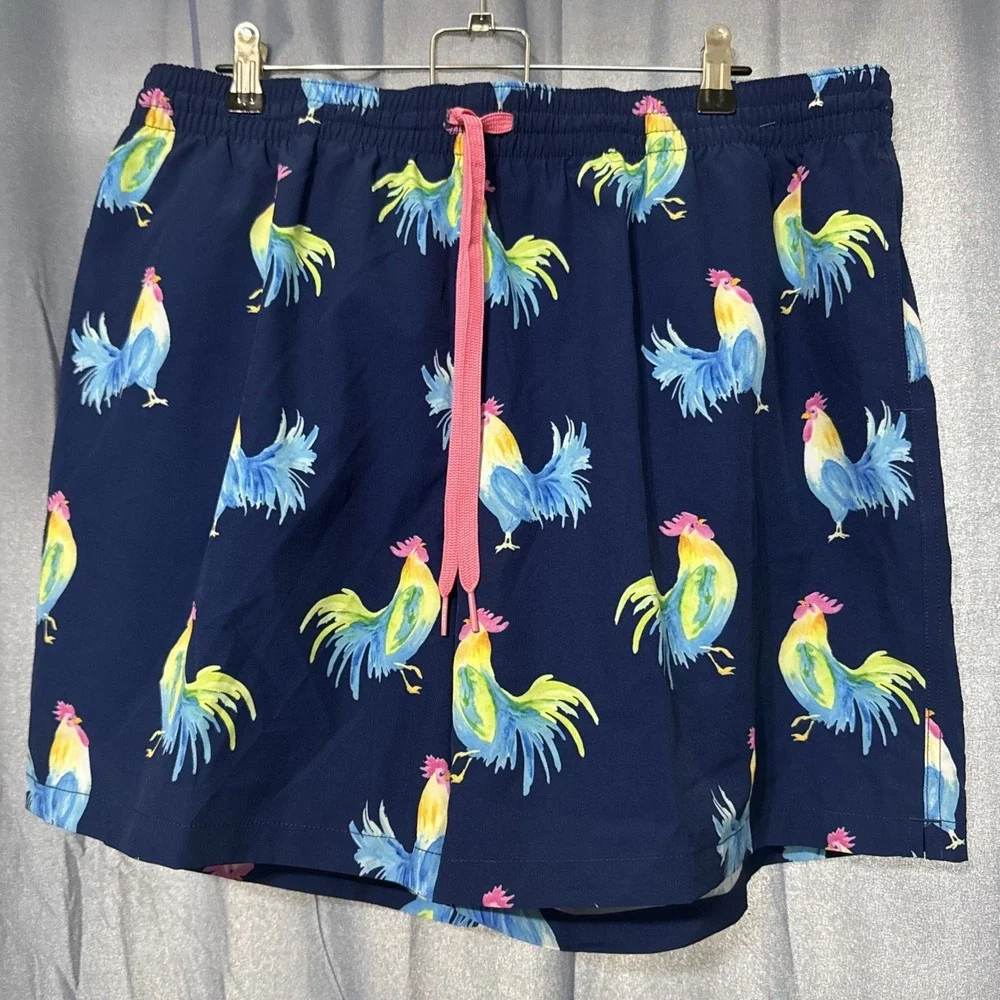 Chubbies Swim Trunks Lot x2 The Fowl Ocean Flowers Men's Size XXL